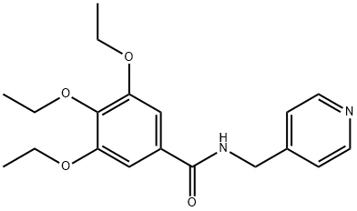 3,4,5-triethoxy-N-(4-pyridinylmethyl)benzamide Struktur