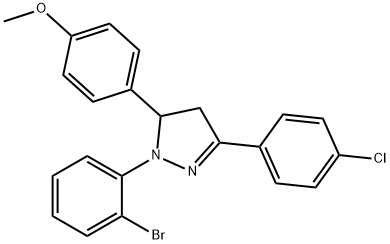 4-[1-(2-bromophenyl)-3-(4-chlorophenyl)-4,5-dihydro-1H-pyrazol-5-yl]phenyl methyl ether Struktur