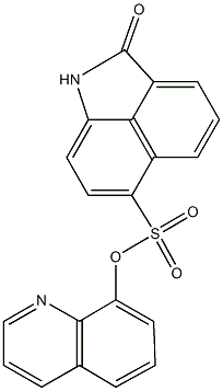 8-quinolinyl 2-oxo-1,2-dihydrobenzo[cd]indole-6-sulfonate Struktur