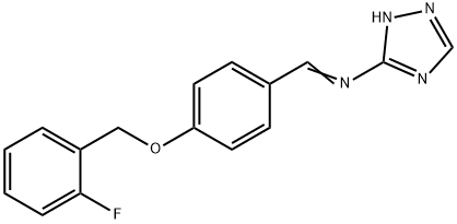 N-{4-[(2-fluorobenzyl)oxy]benzylidene}-N-(4H-1,2,4-triazol-3-yl)amine Struktur