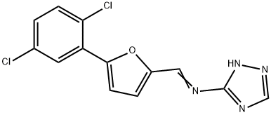 N-{[5-(2,5-dichlorophenyl)-2-furyl]methylene}-N-(4H-1,2,4-triazol-3-yl)amine Struktur