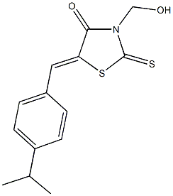 3-(hydroxymethyl)-5-(4-isopropylbenzylidene)-2-thioxo-1,3-thiazolidin-4-one Struktur