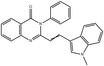 2-[2-(1-methyl-1H-indol-3-yl)vinyl]-3-phenyl-4(3H)-quinazolinone Struktur