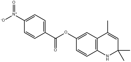 2,2,4-trimethyl-1,2-dihydro-6-quinolinyl 4-nitrobenzoate Struktur