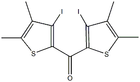 bis(3-iodo-4,5-dimethyl-2-thienyl)methanone Struktur