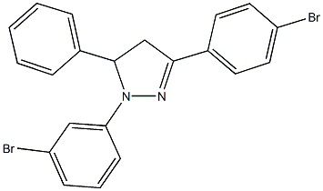 1-(3-bromophenyl)-3-(4-bromophenyl)-5-phenyl-4,5-dihydro-1H-pyrazole Struktur