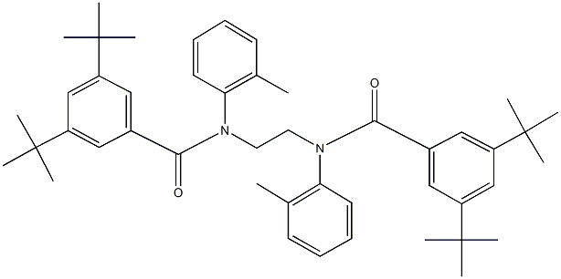 3,5-ditert-butyl-N-{2-[(3,5-ditert-butylbenzoyl)-2-methylanilino]ethyl}-N-(2-methylphenyl)benzamide Struktur