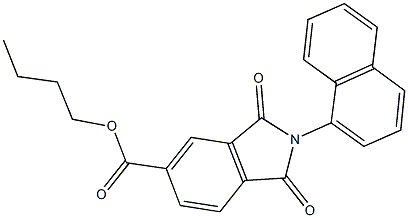 butyl 2-(1-naphthyl)-1,3-dioxoisoindoline-5-carboxylate Struktur