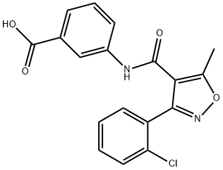 3-({[3-(2-chlorophenyl)-5-methyl-4-isoxazolyl]carbonyl}amino)benzoic acid Struktur