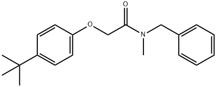 N-benzyl-2-(4-tert-butylphenoxy)-N-methylacetamide Struktur