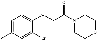 4-[(2-bromo-4-methylphenoxy)acetyl]morpholine Struktur