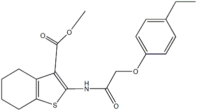 methyl 2-{[(4-ethylphenoxy)acetyl]amino}-4,5,6,7-tetrahydro-1-benzothiophene-3-carboxylate Struktur