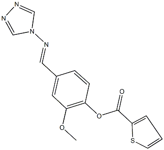 2-methoxy-4-[(4H-1,2,4-triazol-4-ylimino)methyl]phenyl 2-thiophenecarboxylate Struktur