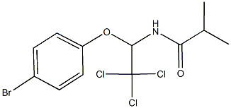 N-[1-(4-bromophenoxy)-2,2,2-trichloroethyl]-2-methylpropanamide Struktur