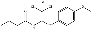 N-[2,2,2-trichloro-1-(4-methoxyphenoxy)ethyl]butanamide Struktur