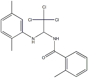 2-methyl-N-[2,2,2-trichloro-1-(2,5-dimethylanilino)ethyl]benzamide Struktur