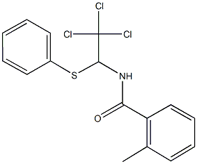 2-methyl-N-[2,2,2-trichloro-1-(phenylsulfanyl)ethyl]benzamide Struktur