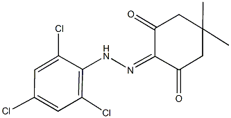 5,5-dimethyl-1,2,3-cyclohexanetrione 2-[(2,4,6-trichlorophenyl)hydrazone] Struktur