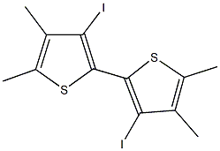 5,5'-bis[4-iodo-2,3-dimethylthiophene] Struktur