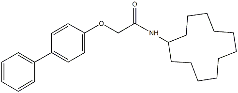 2-([1,1'-biphenyl]-4-yloxy)-N-cyclododecylacetamide Struktur