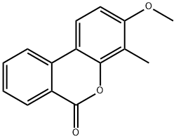 3-methoxy-4-methyl-6H-benzo[c]chromen-6-one Struktur