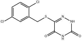 6-[(2,5-dichlorobenzyl)sulfanyl]-1,2,4-triazine-3,5(2H,4H)-dione Struktur