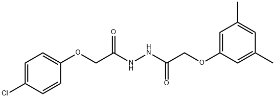 N'-[(4-chlorophenoxy)acetyl]-2-(3,5-dimethylphenoxy)acetohydrazide Struktur