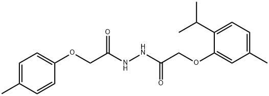 2-(2-isopropyl-5-methylphenoxy)-N'-[(4-methylphenoxy)acetyl]acetohydrazide Struktur