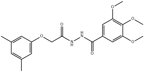 N'-[(3,5-dimethylphenoxy)acetyl]-3,4,5-trimethoxybenzohydrazide Struktur