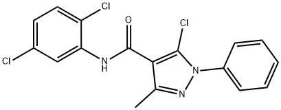 5-chloro-N-(2,5-dichlorophenyl)-3-methyl-1-phenyl-1H-pyrazole-4-carboxamide Struktur