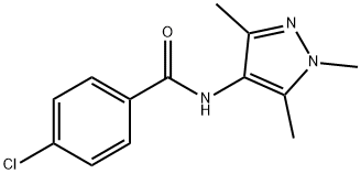 4-chloro-N-(1,3,5-trimethyl-1H-pyrazol-4-yl)benzamide Struktur