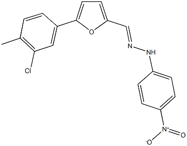 5-(3-chloro-4-methylphenyl)-2-furaldehyde {4-nitrophenyl}hydrazone Struktur