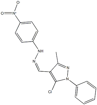 5-chloro-3-methyl-1-phenyl-1H-pyrazole-4-carbaldehyde {4-nitrophenyl}hydrazone Struktur