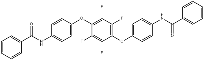 N-(4-{4-[4-(benzoylamino)phenoxy]-2,3,5,6-tetrafluorophenoxy}phenyl)benzamide Struktur