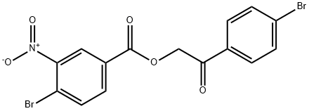 2-(4-bromophenyl)-2-oxoethyl 4-bromo-3-nitrobenzoate Struktur