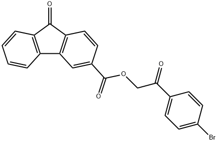 2-(4-bromophenyl)-2-oxoethyl 9-oxo-9H-fluorene-3-carboxylate Struktur