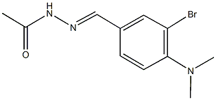 N'-[3-bromo-4-(dimethylamino)benzylidene]acetohydrazide Struktur