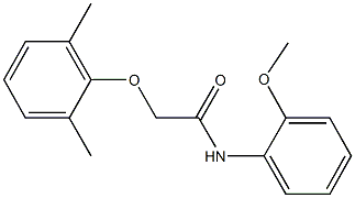 2-(2,6-dimethylphenoxy)-N-(2-methoxyphenyl)acetamide Struktur