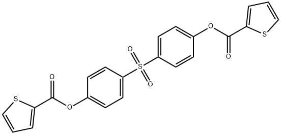 4-({4-[(2-thienylcarbonyl)oxy]phenyl}sulfonyl)phenyl 2-thiophenecarboxylate Struktur