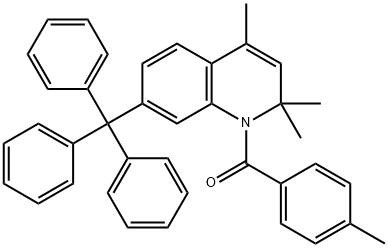 2,2,4-trimethyl-1-(4-methylbenzoyl)-7-trityl-1,2-dihydroquinoline Struktur