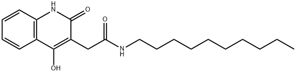 N-decyl-2-(4-hydroxy-2-oxo-1,2-dihydro-3-quinolinyl)acetamide Struktur