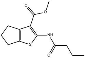 methyl 2-(butyrylamino)-5,6-dihydro-4H-cyclopenta[b]thiophene-3-carboxylate Struktur