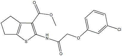 methyl 2-{[(3-chlorophenoxy)acetyl]amino}-5,6-dihydro-4H-cyclopenta[b]thiophene-3-carboxylate Struktur