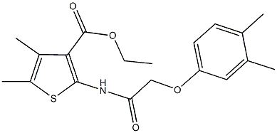 ethyl 2-{[(3,4-dimethylphenoxy)acetyl]amino}-4,5-dimethyl-3-thiophenecarboxylate Struktur