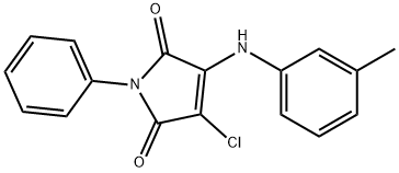 3-chloro-1-phenyl-4-(3-toluidino)-1H-pyrrole-2,5-dione Struktur