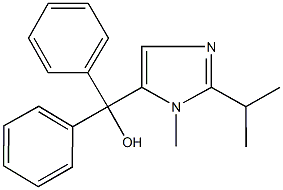 (2-isopropyl-1-methyl-1H-imidazol-5-yl)(diphenyl)methanol Struktur