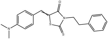 5-[4-(dimethylamino)benzylidene]-3-(2-phenylethyl)-2-thioxo-1,3-thiazolidin-4-one Struktur