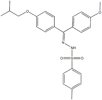 N'-[(4-isobutoxyphenyl)(4-methoxyphenyl)methylene]-4-methylbenzenesulfonohydrazide Struktur