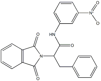 2-(1,3-dioxo-1,3-dihydro-2H-isoindol-2-yl)-N-{3-nitrophenyl}-3-phenylpropanamide Struktur