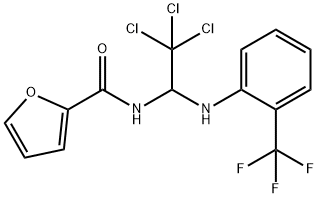 N-{2,2,2-trichloro-1-[2-(trifluoromethyl)anilino]ethyl}-2-furamide Struktur